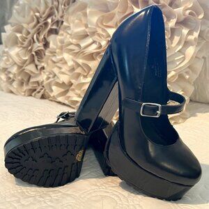 JEFFREY CAMPBELL (Adorelee) Black, Mary Jane Platforms